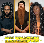 81PCS Viking Hair Beads & Beard Ornaments Set - Premium Hair Jewelry and Dreadlock Accessories, Loc Jewelry for Women, Braid Accessories, Beard Beads for Men, Braids, Locs, Viking Jewelry Enthusiasts