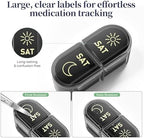 Betife AM PM Pill Organizer 7 Day, Weekly Pill Organizer 2 Times a Day, Daily Pill Box AM PM, Portable Travel Medicine Case, Day and Night Pill Container for Medication, Vitamin or Supplement