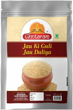 Ghotaram Desi JAU ka Dalia, Jau Daliya Porridge, Organic Sprouted Broken Cracked Barley, Jao ki Guli, Natural Barley Daliya with High Fiber, Healthy Sprouted Barli, Javvu Dalia-240g