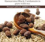 Ramaroma Black Cardamom Pods (Kali Elachi) Whole Indian Spice 3oz (85g) All Natural | Vegan | Gluten Friendly | NON-GMO | Smokey | Tsaoko | Cao Guo | Bach Dan Khau | बड़ी इलायची