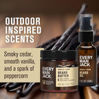Every Man Jack Beard Oil & Scruff Softening Butter Bundle - Vanilla + Cedar Scent - Rejuvenates, Hydrates & Styles Dry Beards - Naturally Derived with Cocoa Butter and Shea Butter