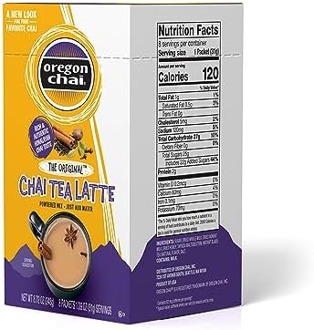 Oregon Chai Original Dry Chai Latte Mix, 8 Count (Pack of 1)