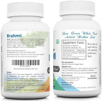 Organic Aura Brahmi Capsules -120 Count. Naturally Strengthens and Boosts Immunity and Memory. Whole Green SuperFood. Non GMO - Gluten Free.