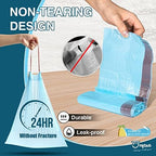 JOYEUX 2.6 Gallon Small Trash Bags, No-Tearing Drawstring Mini Garbage Bags for Bathroom Kitchen, Beachside Breeze Scent, 66 Count