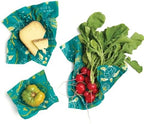 Bee's Wrap Beeswax Wraps for Food - 3 Pack of Assorted Beeswax Wraps - Small, Medium & Large Wrap - Made in USA Reusable Natural Food Wrap - Ocean Print