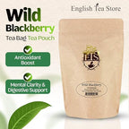 Wild Blackberry Flavored Black Tea Bags - 25 Count, Premium Loose Leaf Style Pyramid Tea Bags, Sweet & Piquant, Medium Caffeine, Kosher Vegan