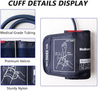 Small Blood Pressure Cuff Upper Arm 5.5"-9.5"(14-24cm) S Replacement BP Cuff for Small Arms Adult Cuff with 8 Connectors Compatible with Omron and Other Brands BP Monitors