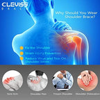 Shoulder Brace for Men and Women Rotator Cuff - for Bursitis, Dislocated AC Joint, Labrum Tear, Tendonitis,Neoprene Compression Support Sleeve for Left and Right Hand(Black S-M)