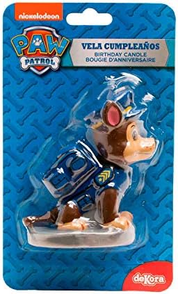 Dekora - 346170 PAT PATROUILLE Candle Figurine 3D Blue Wax 9 x 5 x 15 cm