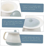 Healeved Portable Spittoon with Lid 8.07X8.07X5.31In Covered Chamber Pot Night Urinal Plastic Pee Bucket for Home Hospital Bedside Use