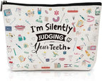 Dental Hygienist Gift for Women - Dental Assistant Gifts Makeup Bag, Dentist Gift Cosmetic Bag with Zipper, Dental Hygiene Appreciation Gifts, Dental Students Graduation Gifts