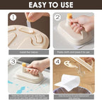 Magic Brush with 200 Disposable Cleaning Cloth, Kitchen Wipe with Replaceable Thin Rag, Household Brush with Handle for Home