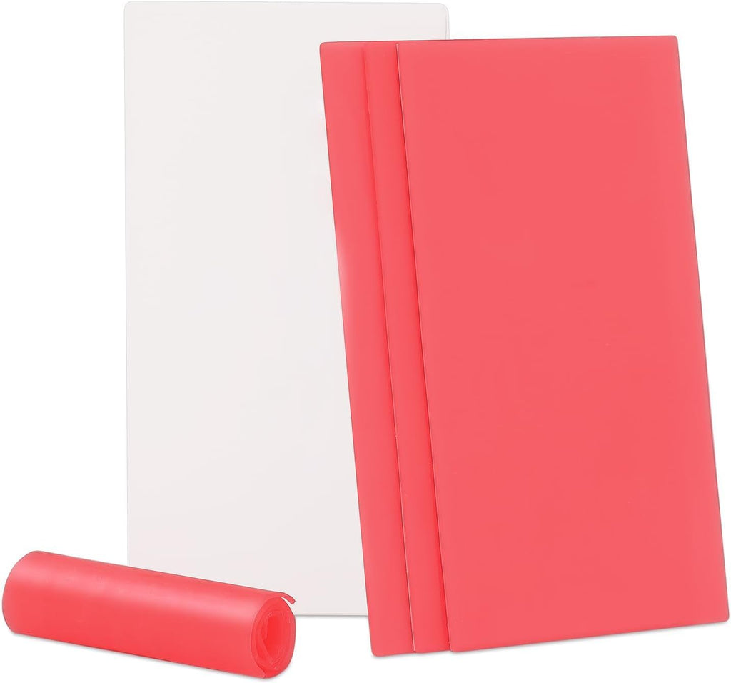 Dental Base Plate Wax Sheets，Cannot be Used for dentures Pink Baseplate Casting Modeling Molding Wax Non Shrink Jewelry Wax Carving Red Utility Bite Wax Dentist Lab Supply 20PCS