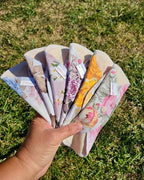 Lilind® 6 Pack Everyday Pantyliners, Organic Cloth Pads, Reusable Menstrual Sanitary Napkins, 100% Cotton, Random Flowers