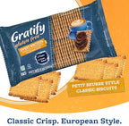 Gratify Petit Beurre Classic Biscuits - Gluten Free and Vegan Biscuits for Tea, Coffee, or Breakfast, Oven Baked Healthy Snack - (Pack of 2)