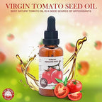 Best Nature's Tomato Seed Oil (Cold Pressed, Unrefined) - 2 oz - Natural Skin Care Moisturizer for Face, Body, Dry, Damaged Hair - Soothes Eczema, Psoriasis, Acne, Reduce Discoloration