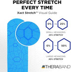 THERABAND Kinesiology Tape, Blue/Blue, 1 Roll, with XactStretch Indicators, Long-Lasting Athletic Tape for Shoulder, Back & Knee, Latex-Free & Water Resistant for Men and Women, Pre-Cut