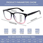 3 Pack Progressive Multifocal Reading Glasses for Women Men Blue Light Blocking Computer Glasses Spring Hinge Readers(3 Mix C3, 2.00)