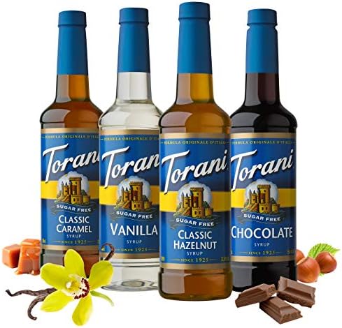 Torani Sugar Free Syrup, Variety Pack, 25.4 Ounce (Pack of 4)