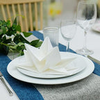 Star Shaped Origami Dinner Napkins in White (Disposable) - 12 Pack, 23" x 15", 3-Ply Paper - Style Name: Pop Gaze