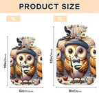 Funny Owls Hot Water Bottle Water Heating Pad Hot Water Bag for Pain Relief, 2 Liters