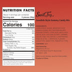 SweetJoy Swedish-Style Gummy Candy Mix, Non-GMO, Gelatin-Free, and Pineapple, Cola, Soda Flavored Candy with Sour Powder, 16oz Total (4 Bags × 4oz), Value Pack Perfect for Birthdays, Halloween, Parties, Travel, Kids and Adults