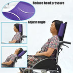 Straight Positioning Pillow Accessories,Portable Adjustable Wheelchair Headrest,Wheelchair Accessories Breathable Neck Support,Red
