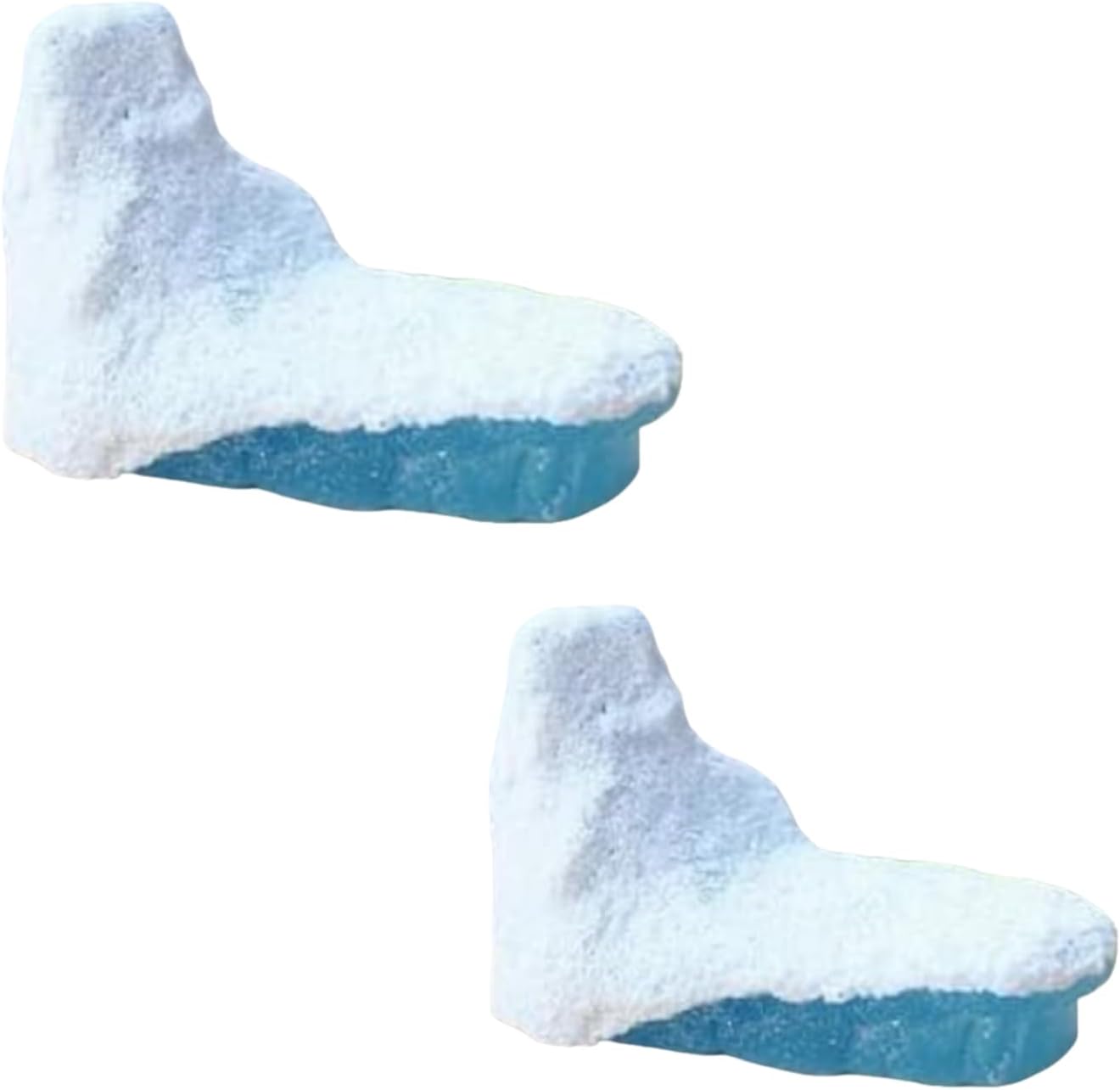 2Pcs Blue-White Iceberg Model Realistic Arctic Miniature 3D Model Polar Bear Christmas Cake Craft Home Decoration Cake and Cupcake Toppers