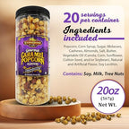 Stonehedge Farms Gourmet Caramel Popcorn Clusters | 20 oz Reclosable Container | Mix Of Pop corn, Cashews, Almonds and Butter Toffee | Holiday Snack Gift