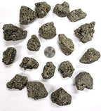 1/2 LB Pyrite Crystal Stone - Large Chunks Iron Pyrite Fool's Gold - Bulk Raw Natural Crystal Rough Stones