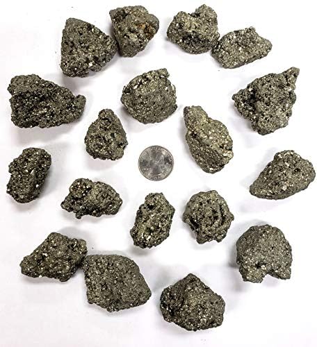 1/2 LB Pyrite Crystal Stone - Large Chunks Iron Pyrite Fool's Gold - Bulk Raw Natural Crystal Rough Stones