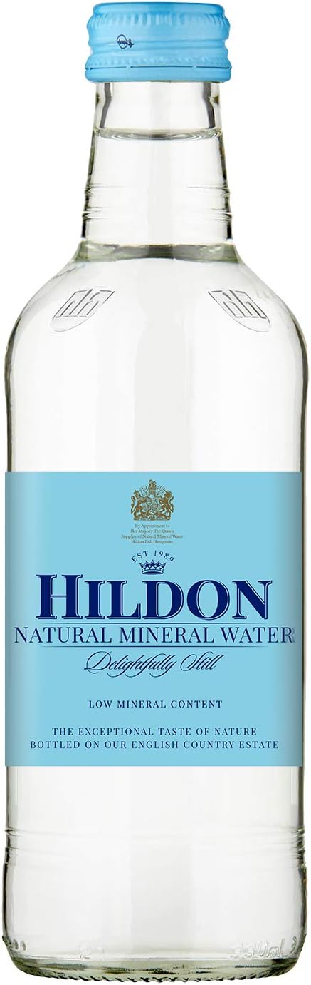 Hildon - Delightfully Still (Non-Sparkling) Natural Mineral Water, 11.1 fl oz (24 Glass Bottles)