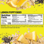 Bobo's Lemon Poppyseed Oat Bars, Simple Ingredients, Whole Grain Oats, Plant Based, Gluten Free Breakfast Bars, Non-GMO, Healthy Snacks for Adults & Kids (12 Bars)