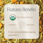 Rishi Tea Turmeric Ginger Herbal Tea - Organic Sachet Bags, Caffeine Free Blend with Spicy Ginger & Citrus, Hot or Iced - 15 Count (Pack of 1)