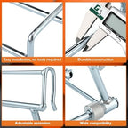 2 Pcs Commercial Ladder Hook Attachment for Utility Carts Stainless Steel Ladder Hanging Hooks for Storage, Utility Cart Accessories