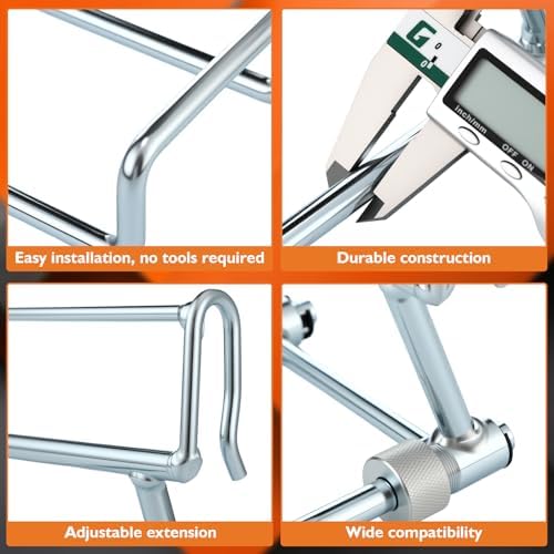 2 Pcs Commercial Ladder Hook Attachment for Utility Carts Stainless Steel Ladder Hanging Hooks for Storage, Utility Cart Accessories