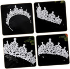 Gatuida Bridal Tiara Wedding Headband with Rhinestones Silver Crystal Crown for Brides and Party Hair Accessories
