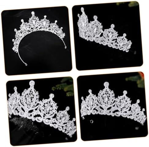 Gatuida Bridal Tiara Wedding Headband with Rhinestones Silver Crystal Crown for Brides and Party Hair Accessories