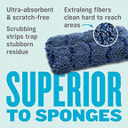 E-Cloth Kitchen Dynamo, Premium Microfiber Non-Scratch Kitchen Dish Scrubber Sponge, Ideal for Dish, Sink and Countertop Cleaning, 100 Wash Guarantee, Blue, 2 Pack