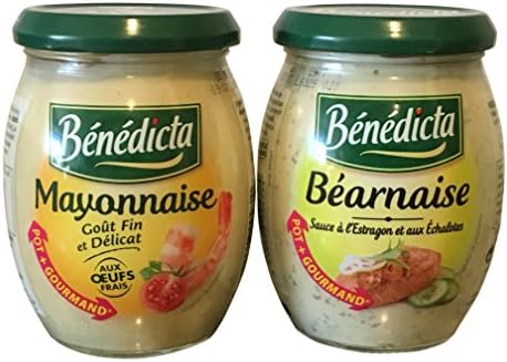 Gourmet Sauces Bundle with French Benedicta Béarnaise and Benedicta Mayonnaise and Recipe Card PDF, 3 items