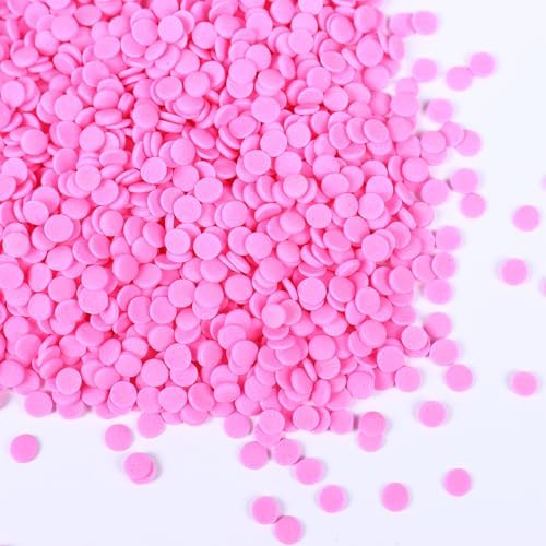 Edible Pink Confetti Sprinkles, Pink Sprinkles for Cake Decorating, Round Sprinkles for Cupcakes, Cakes, Cookies, Cake Toppers, Ice Cream(120g/4.23oz)