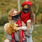 Cute Cat Face Mask, Kawaii Cotton Mouth Masks Reusable Washable Face Mask Anti-Dust Anime Masks for Women Men