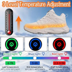 Heated Shoes for Women Men, Feet Warmers for Women, Electric Heating Shoes with 4000mAh Battery, 3 Heating Levels, Rechargeable Winter Heated Sneakers for Outdoor Work Sports Hiking