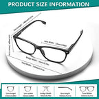 VIDEBLA 3 Pack Progressive Multifocus Reading Glasses for Women Men Blue Light Blocking Multifocus Spring Hinges Readers (3 Mix Color, 1.50, multiplier_x)