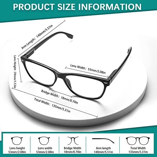 VIDEBLA 3 Pack Progressive Multifocus Reading Glasses for Women Men Blue Light Blocking Multifocus Spring Hinges Readers (3 Mix Color, 1.50, multiplier_x)