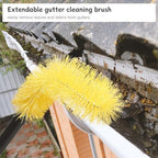 Gutter Cleaning Tools from The Ground, 10 FT Gutter Cleaning Brush with Telescopic Pole, Long Reach Gutter Guard Roofing Tool for Removing Leaves and Debris