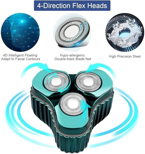 Mini Electric Razor for Men, Upgrade Mini Shaver, Pocket Size Portable Electric Shaver, USB Rechargeable, Waterproof, Easy to Use One-Button, Suitable for Home, Car, Travel, Gift for Men