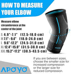 APOYO Elbow Brace for Tendonitis and Tennis Elbow, (Pair) Compression Sleeve for Arthritis, Workouts, Reduce Joint Pain During Fitness Activity (Medium)