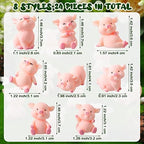 Sintuff 24 Pcs Mini Pig Figurines Cupcake Toppers Tiny Resin Pigs Pig Toy Statues Figurines Crafts for Kids Birthday Cake Baby Shower Theme Party Home Garden Supplies Decorations