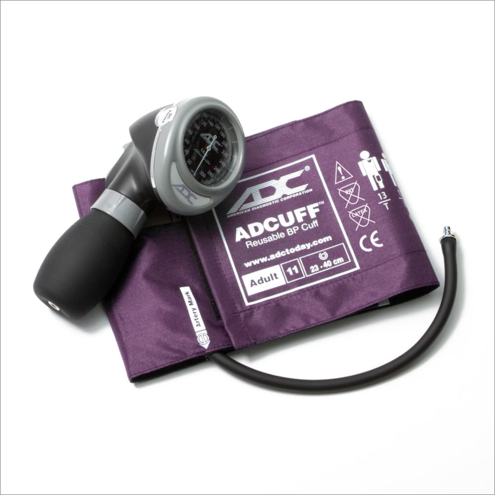 American Diagnostic Corporation DIAGNOSTIX Palm Aneroid, Adult, Purple 1/EA